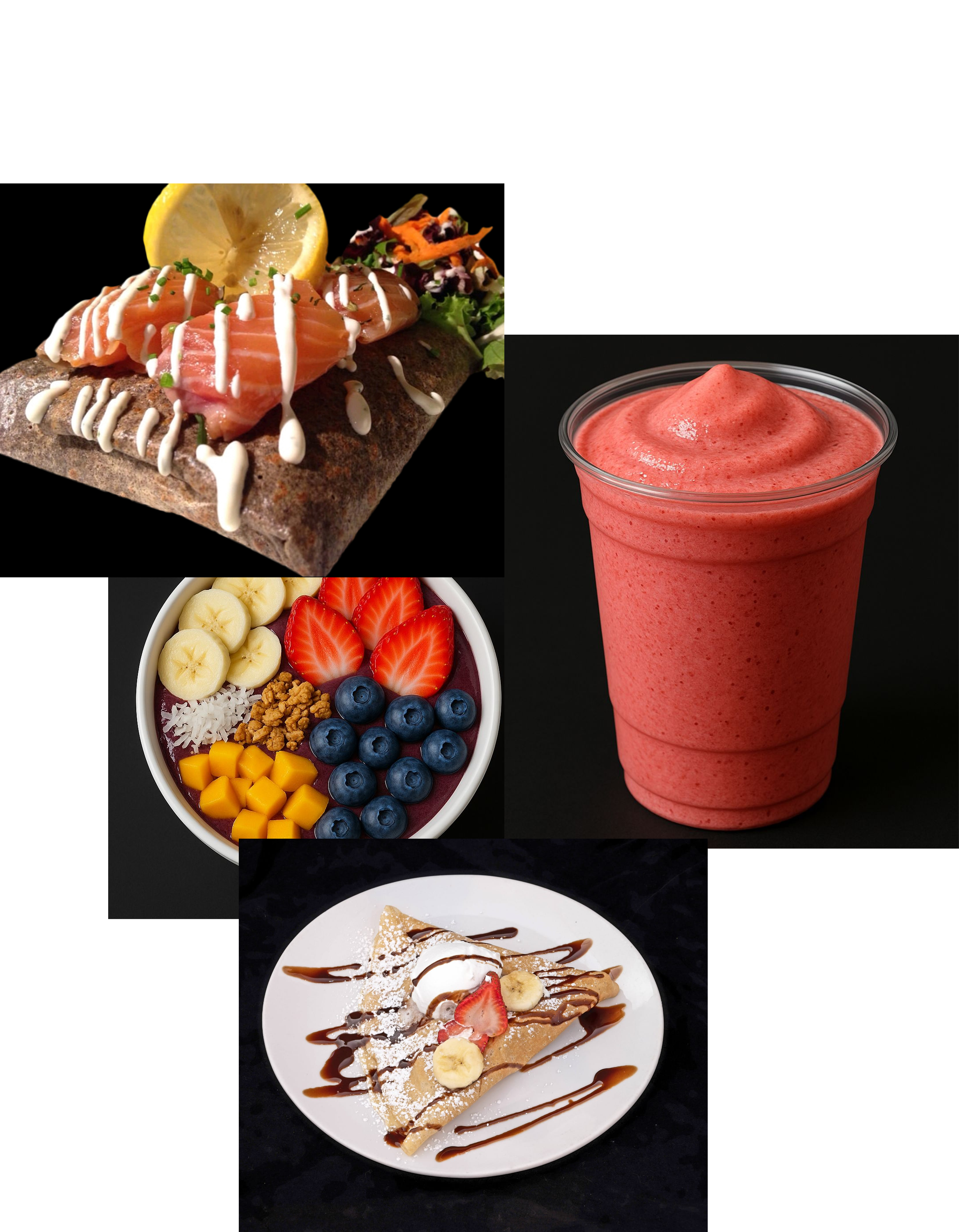 smoothie, Crepes & acai